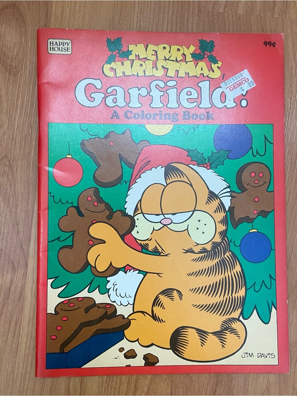 NWT Merry Christmas Garfield Vintage 1984 Happy House Coloring Book UNUSED